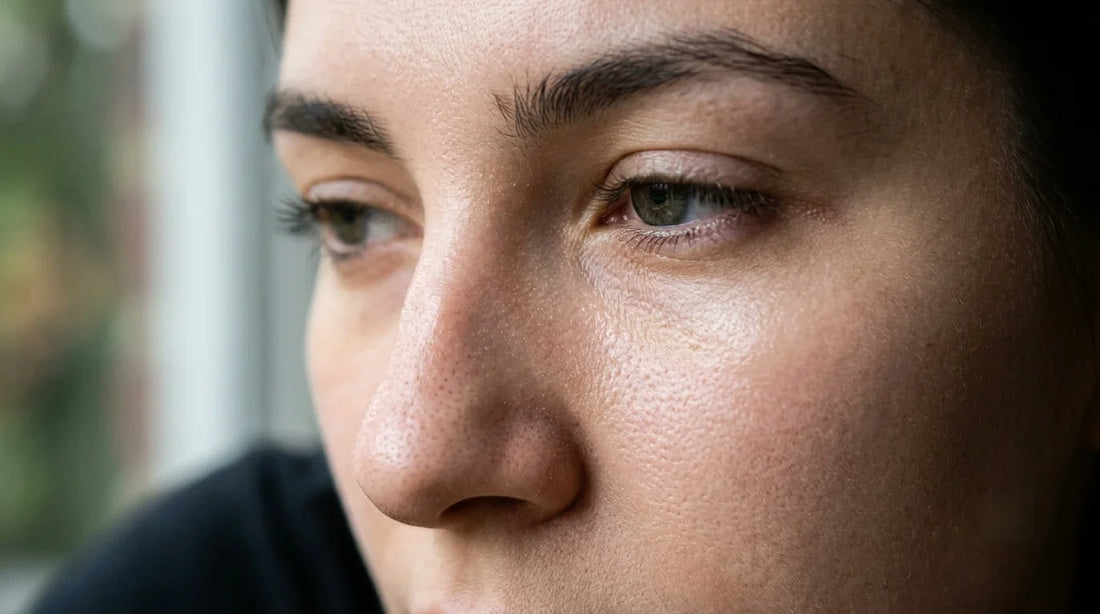 What causes large pores: excess oil and collagen loss