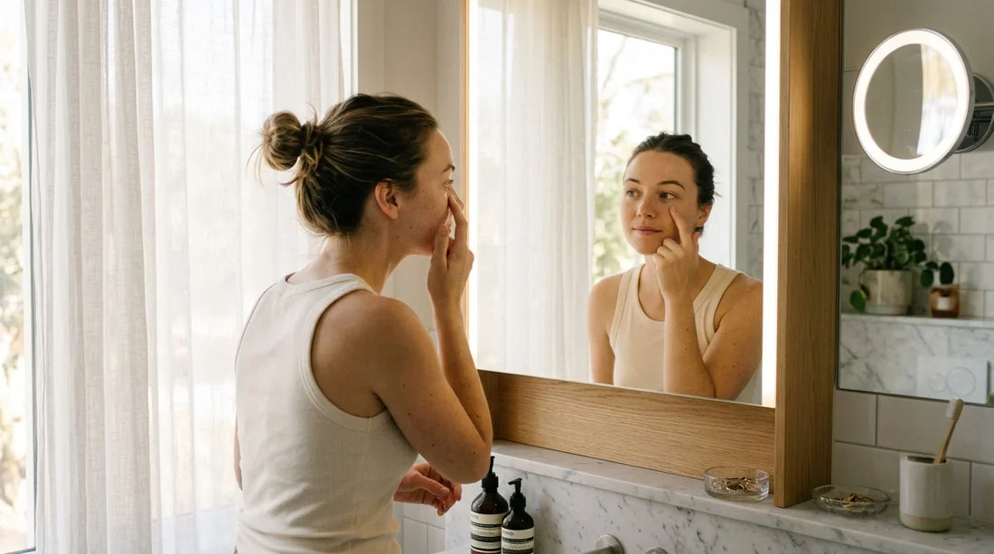 How to reduce puffy eyes shown on tired under-eye area