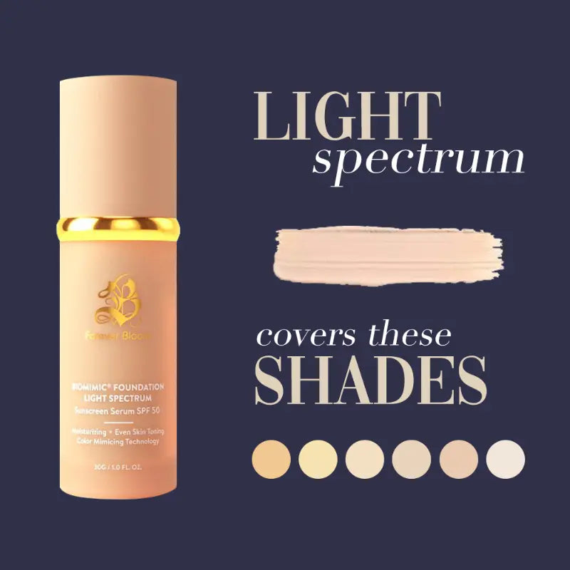 Biomimic® Foundation 4 in 1 - Light Spectrum shade range