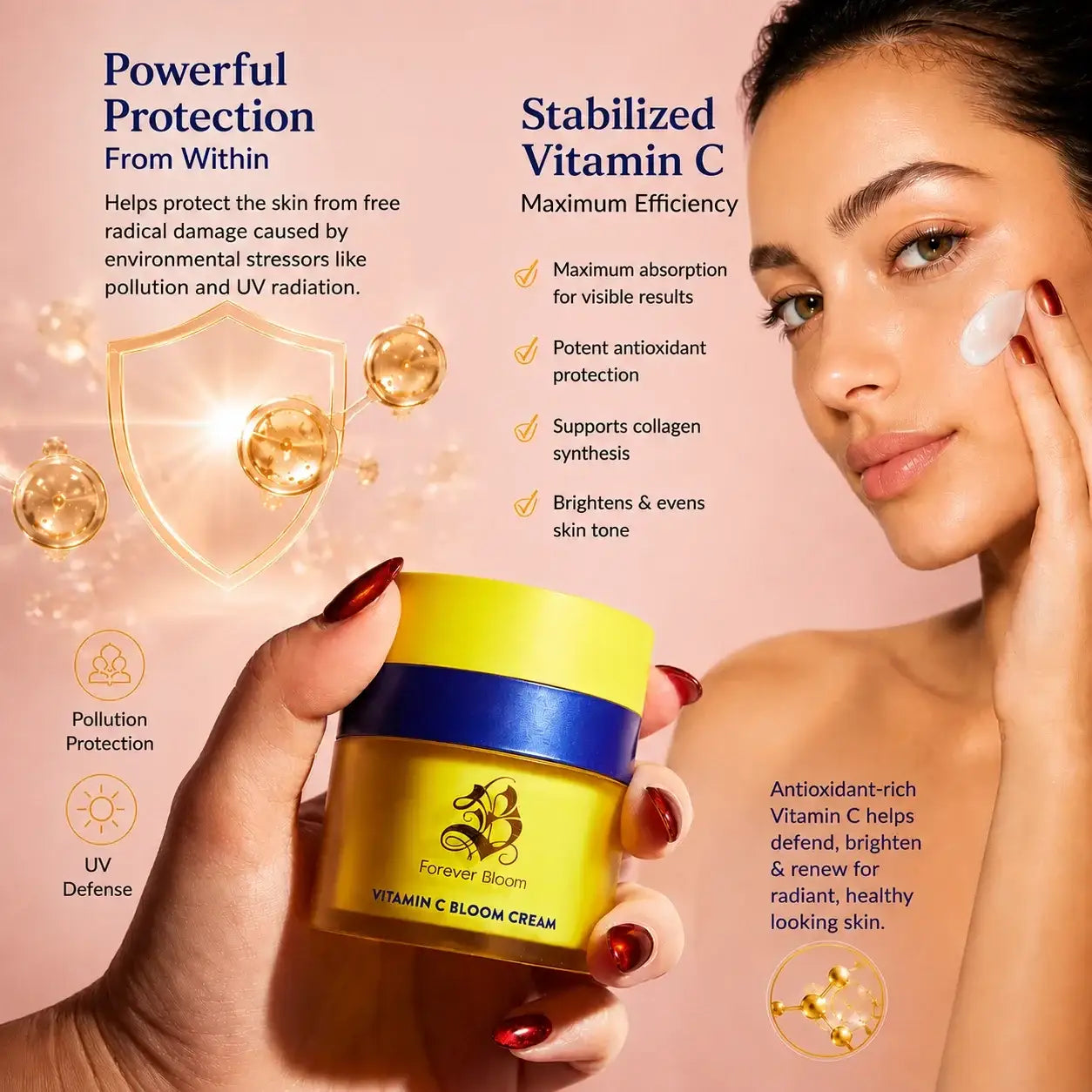 Vitamin C Bloom Cream - Advanced Vitamin C Moisturizer for Dry Skin