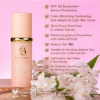 Made in USA SPF 50 foundation for sensitive skin