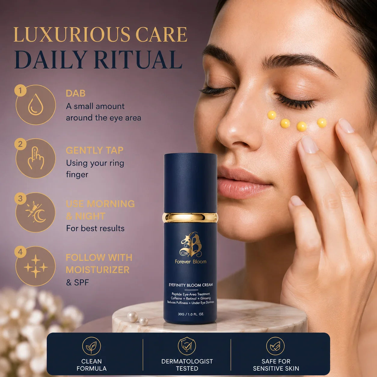 EyeFinity Bloom Cream , Advanced eye cream for dark circles, wrinkles and puffiness