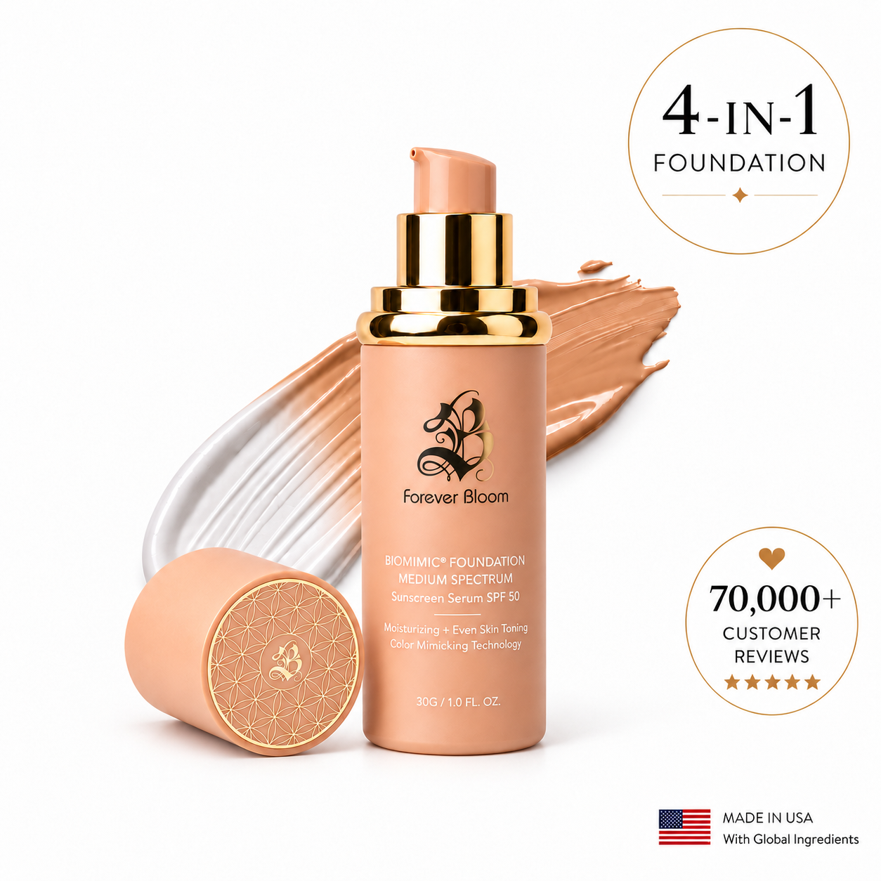Biomimic® Foundation 4 in 1 - Medium Spectrum