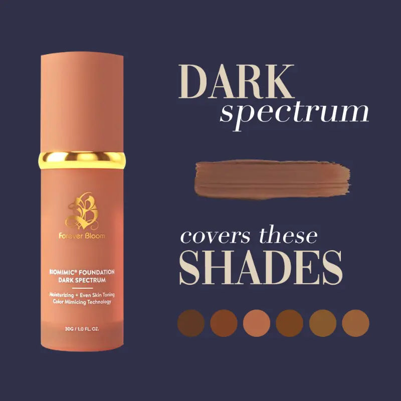 Biomimic® Foundation 4 in 1 - Dark Spectrum shade range 